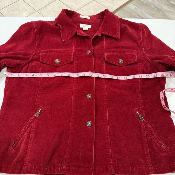 Christopher & Banks Corduroy Jacket Pockets Stretch Rust Women’s Size Large - Picture 6 of 14